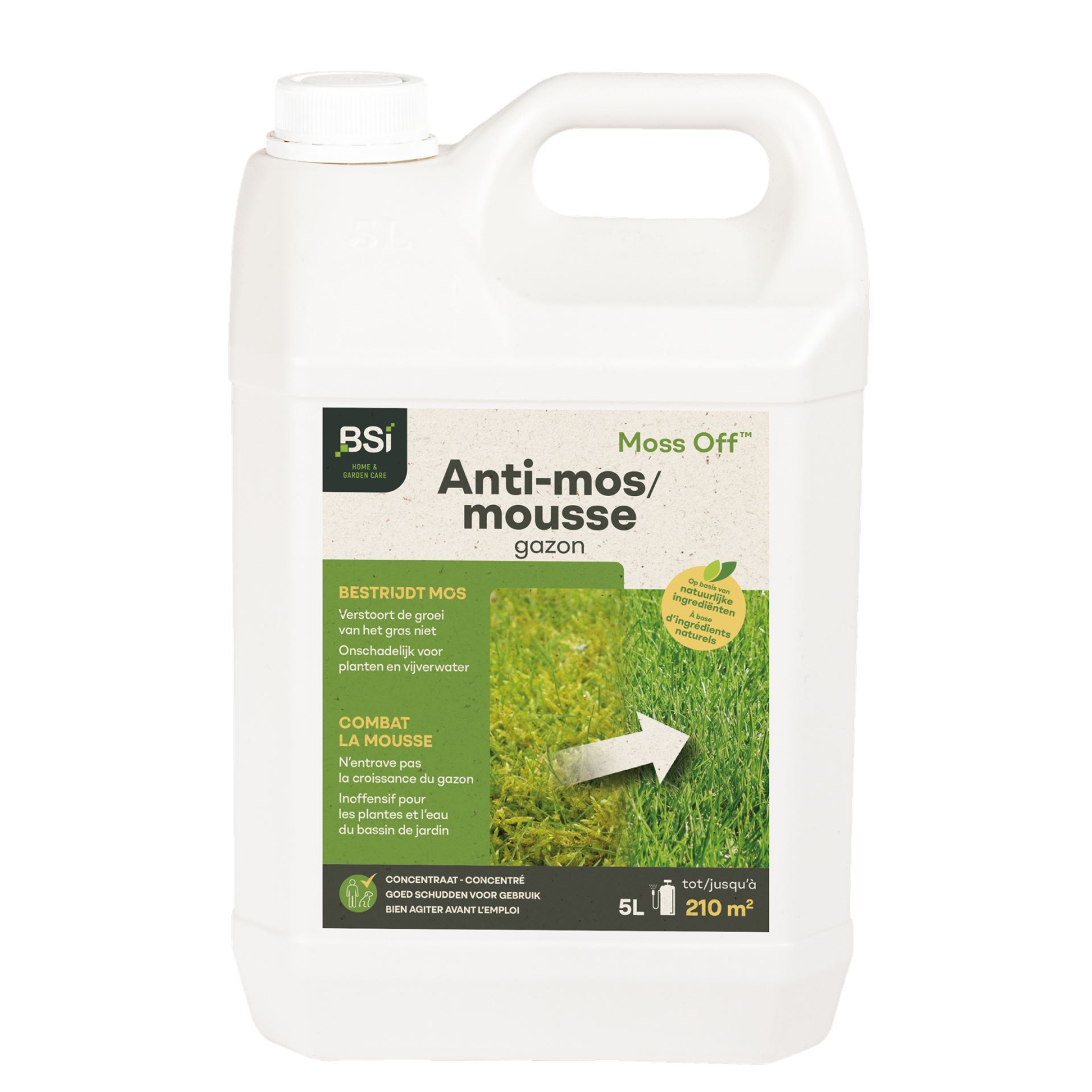 BSI Moss Off® Gazon 5 l tegen mos in het gazon | Anti-mos 