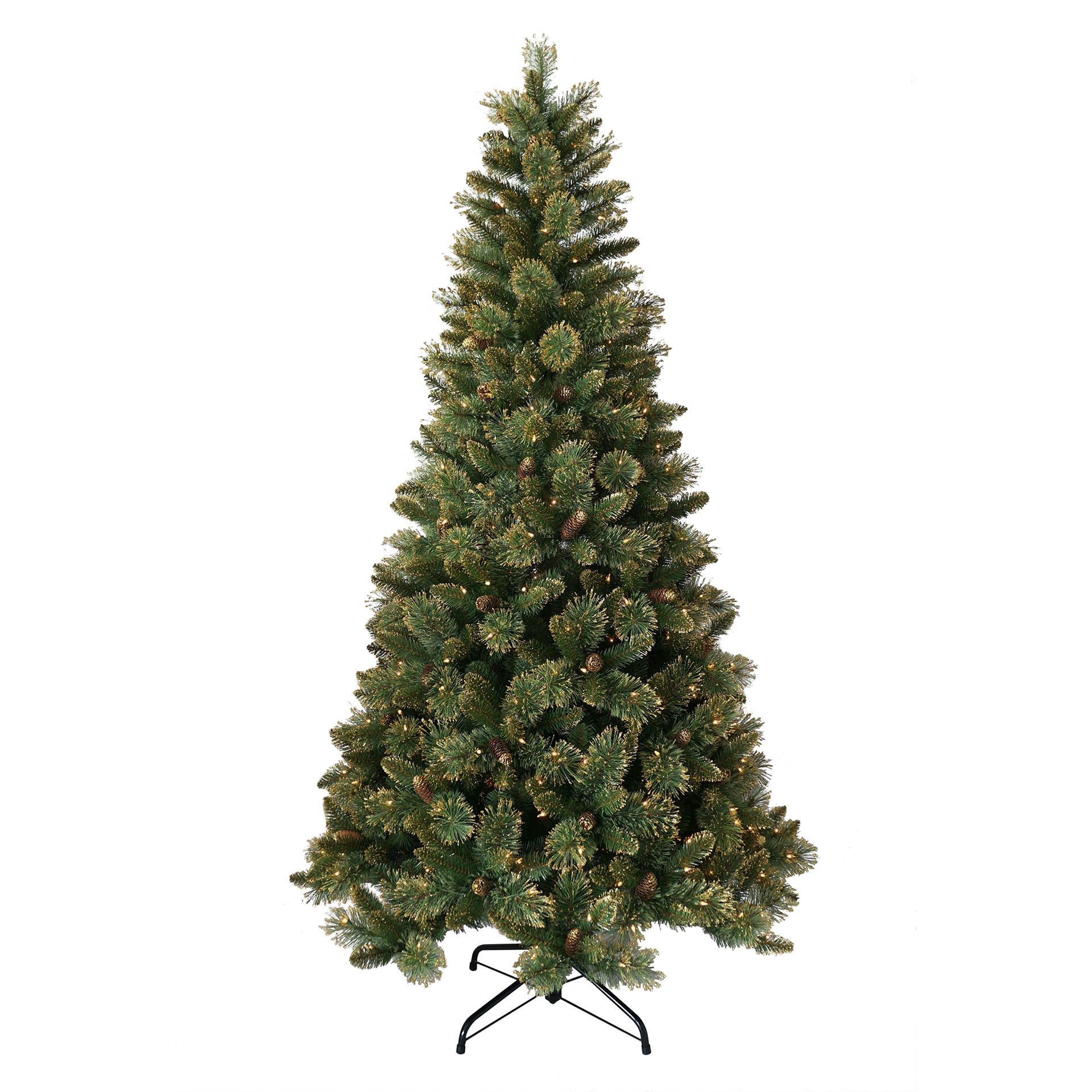 Unieke kunstkerstboom met gouden glans - Shimmery Golden Bristle 213cm 