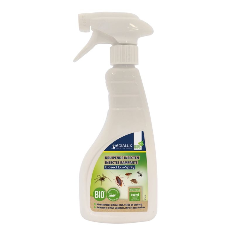 Veilige insectenspray voor huis en tuin - Edialux Biosect Eco-Spray (500ml) is effectief tegen mieren, kakkerlakken, bedwantsen en meer.