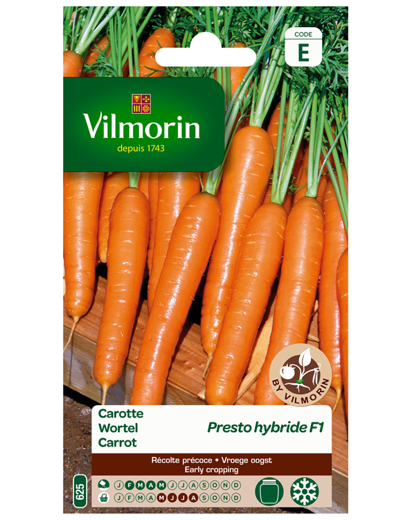 Vilmorin zaden Wortel Presto Hybride F1