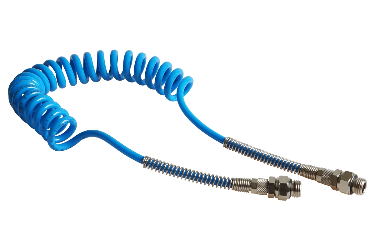 Birchmeier SPIRAALSLANG 2m G1/4u-G1/4u BLAUW