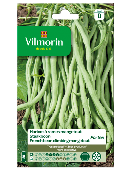 Vilmorin zaden Stokbonen Fortex 30g