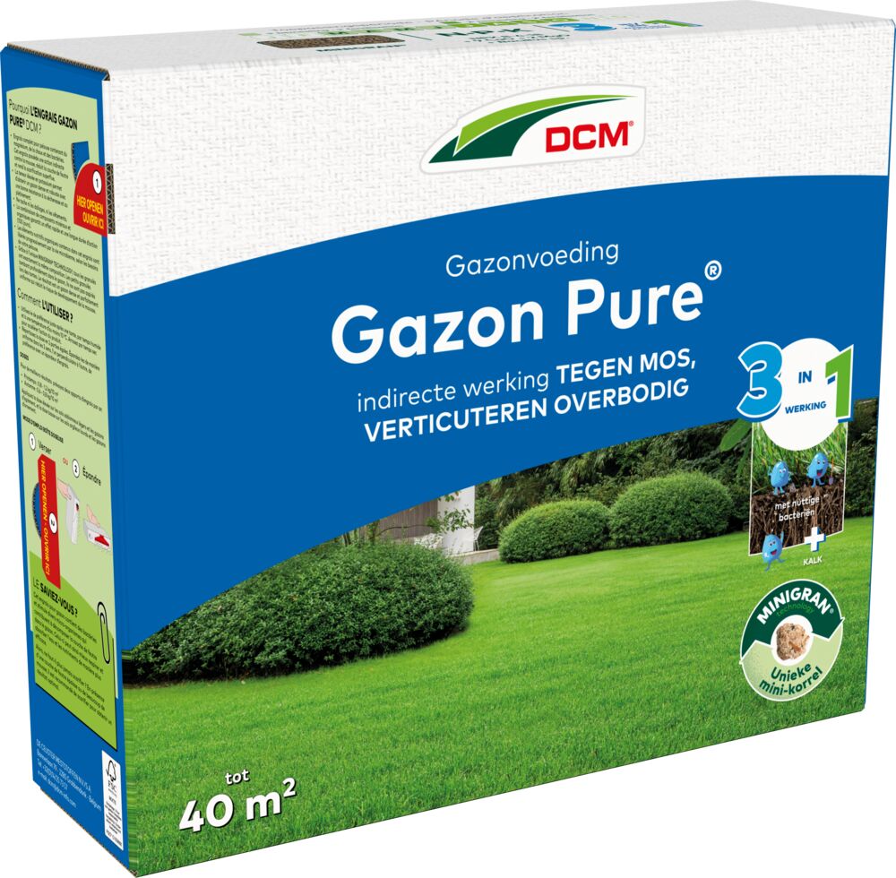 DCM Gazonvoeding Gazon Pure® 40 m² | Verticuteren overbodig