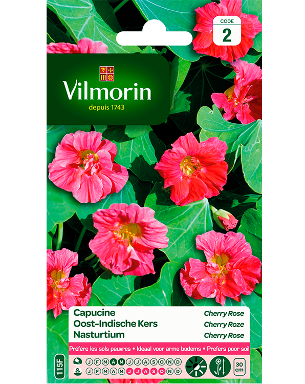 Bloemzaden Oost-Indische Kers Cherry Roze 5g