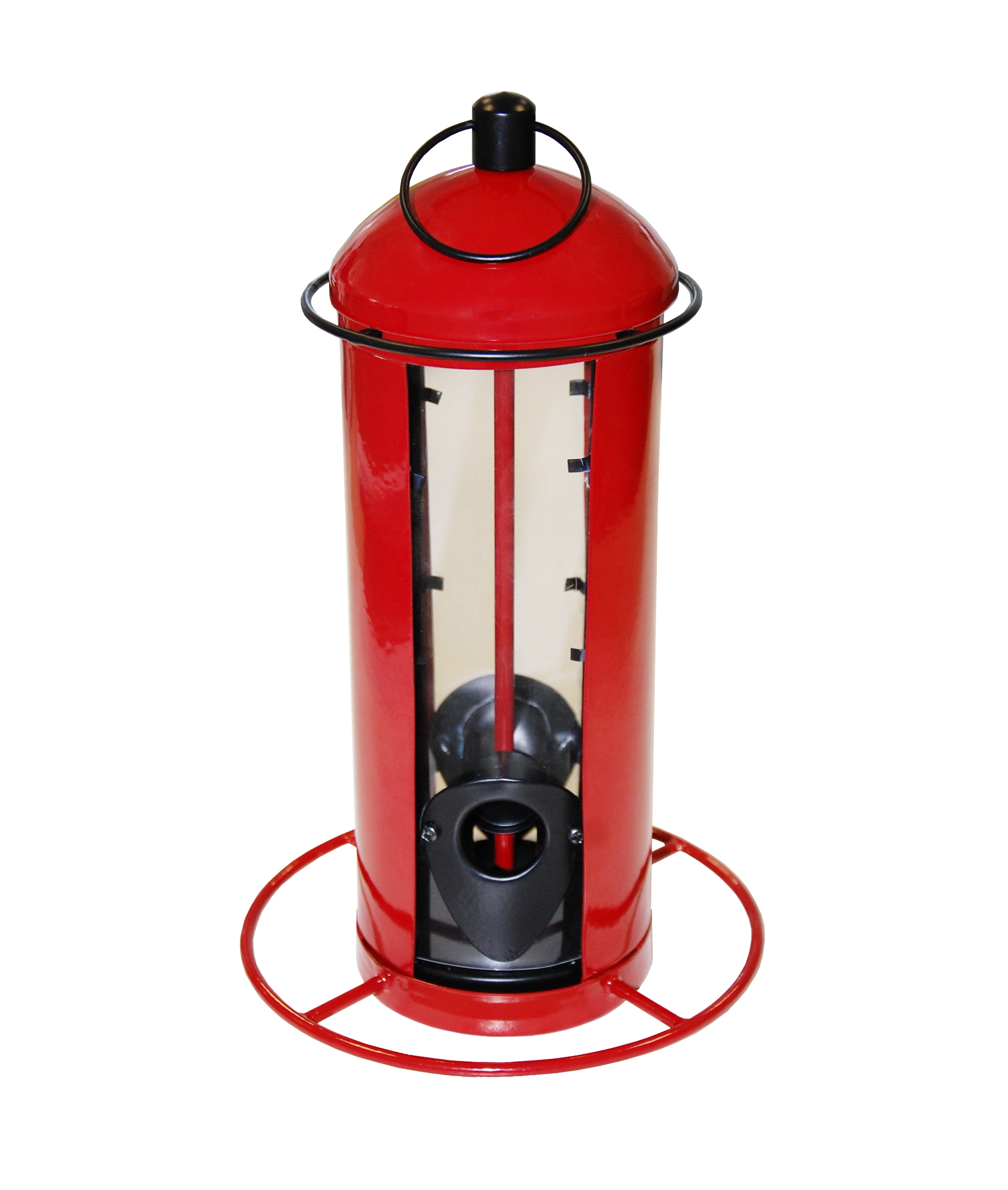 Vogelvoedersilo metaal rood 25 cm