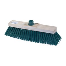 Veegborstel Sara PVC groen + steelhouder