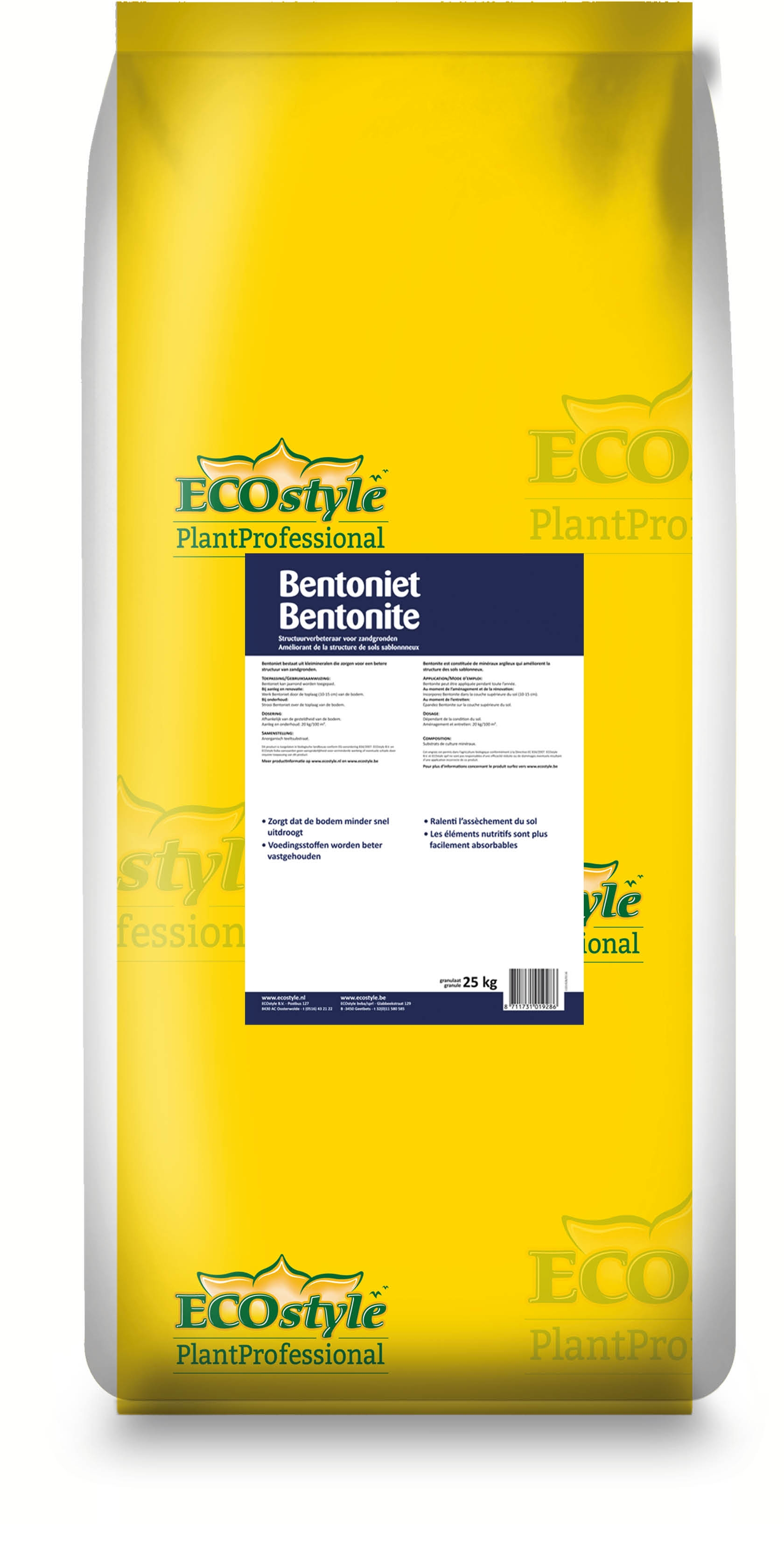 Zandgrond verbeteren met Bentoniet 25kg