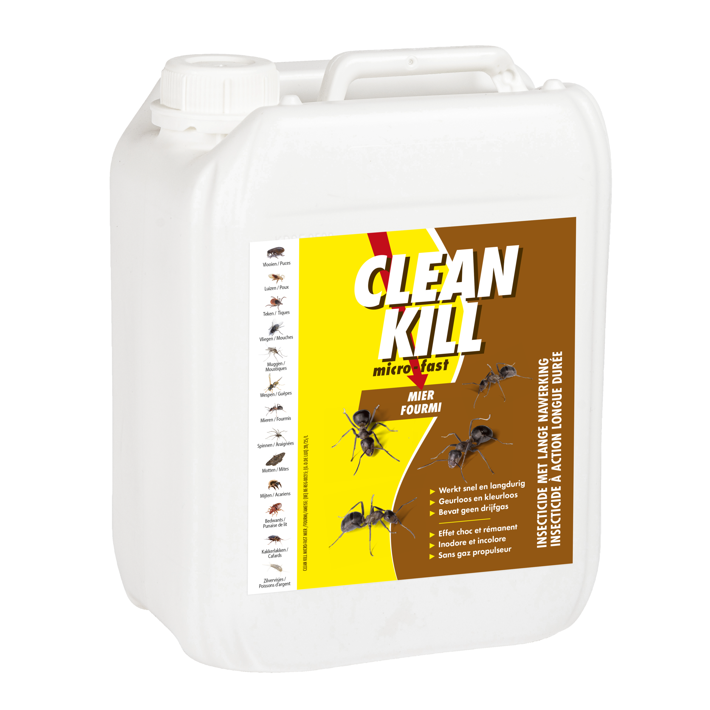 CleanKill MicroFast vloeibare insecticide 5 liter tegen mieren