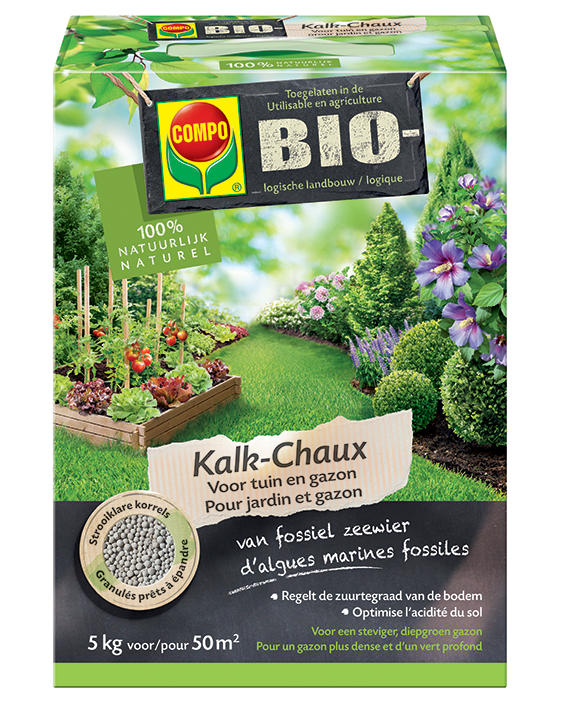 Compo Bio Kalk voor Tuin en Gazon 5Kg