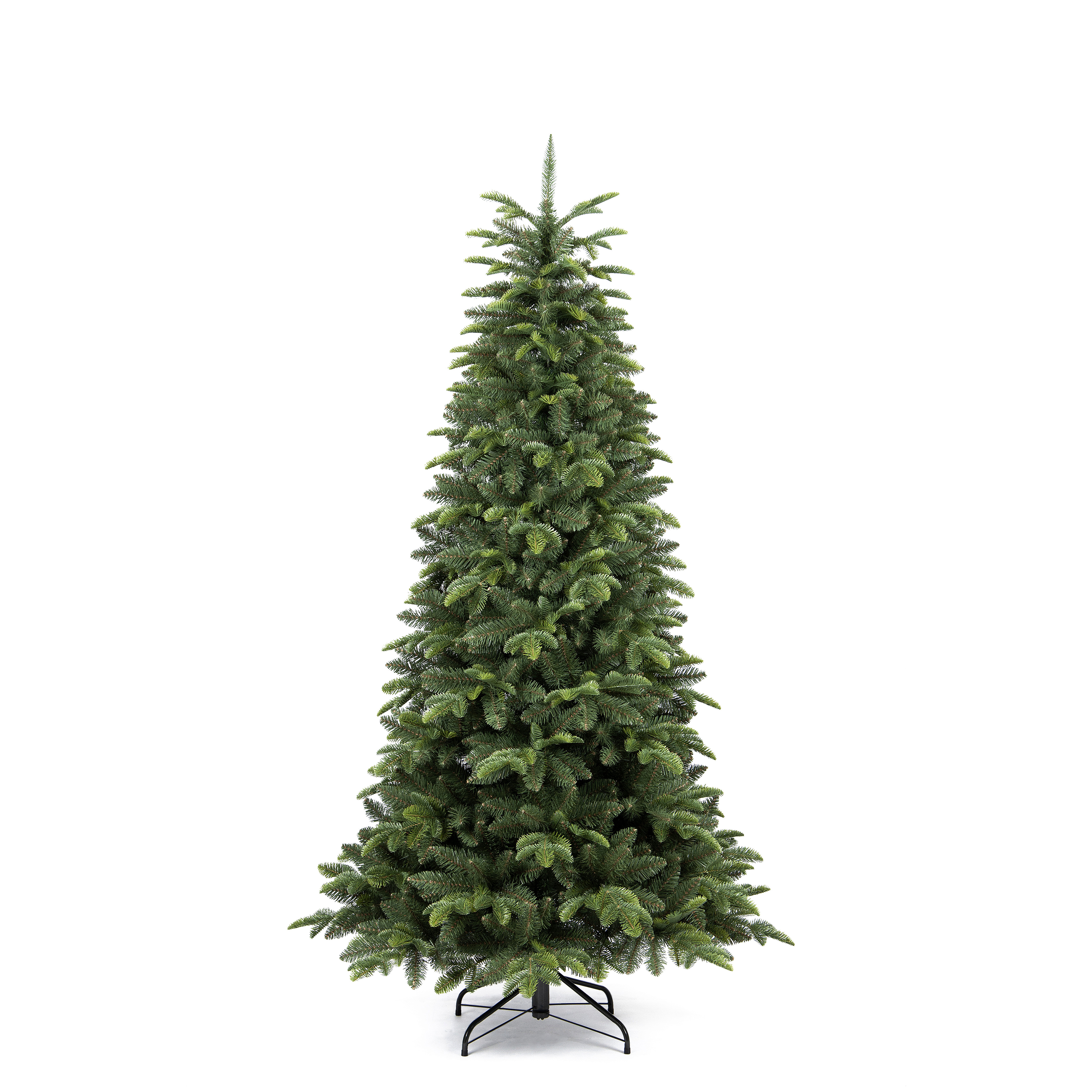 Smalle kunstkerstboom – Slanke groene kerstboom met realistische pe/pvc takken (180 cm)