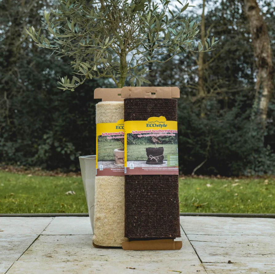 Schapenwol beschermingsmat (50cm x 150cm) donker bruin – optimale plantbescherming 🌱