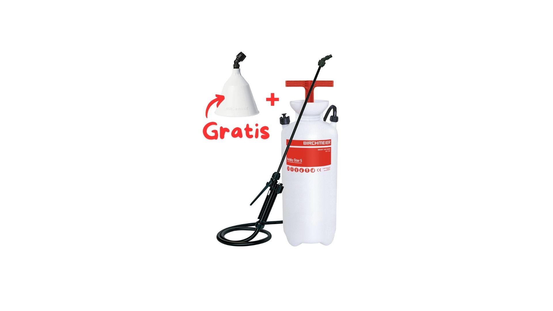 Besproei uw planten en tuin eenvoudig met de Birchmeier Hobby Star 5 druksproeier (5 liter). Nu met gratis sproeikap!