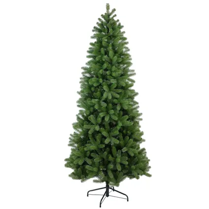 Smalle hoge kunstkerstboom voor kleinere ruimtes | Poly Bayberry Slim Hinged 274cm
