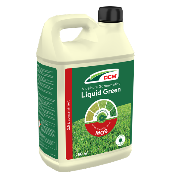 DCM Liquid Green 2.5L: vloeibare meststof voor een gezond gazon 🌿