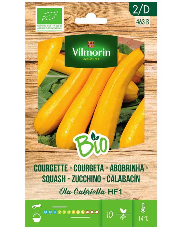 BIO groenten zaden Courgette Gold rush 2g
