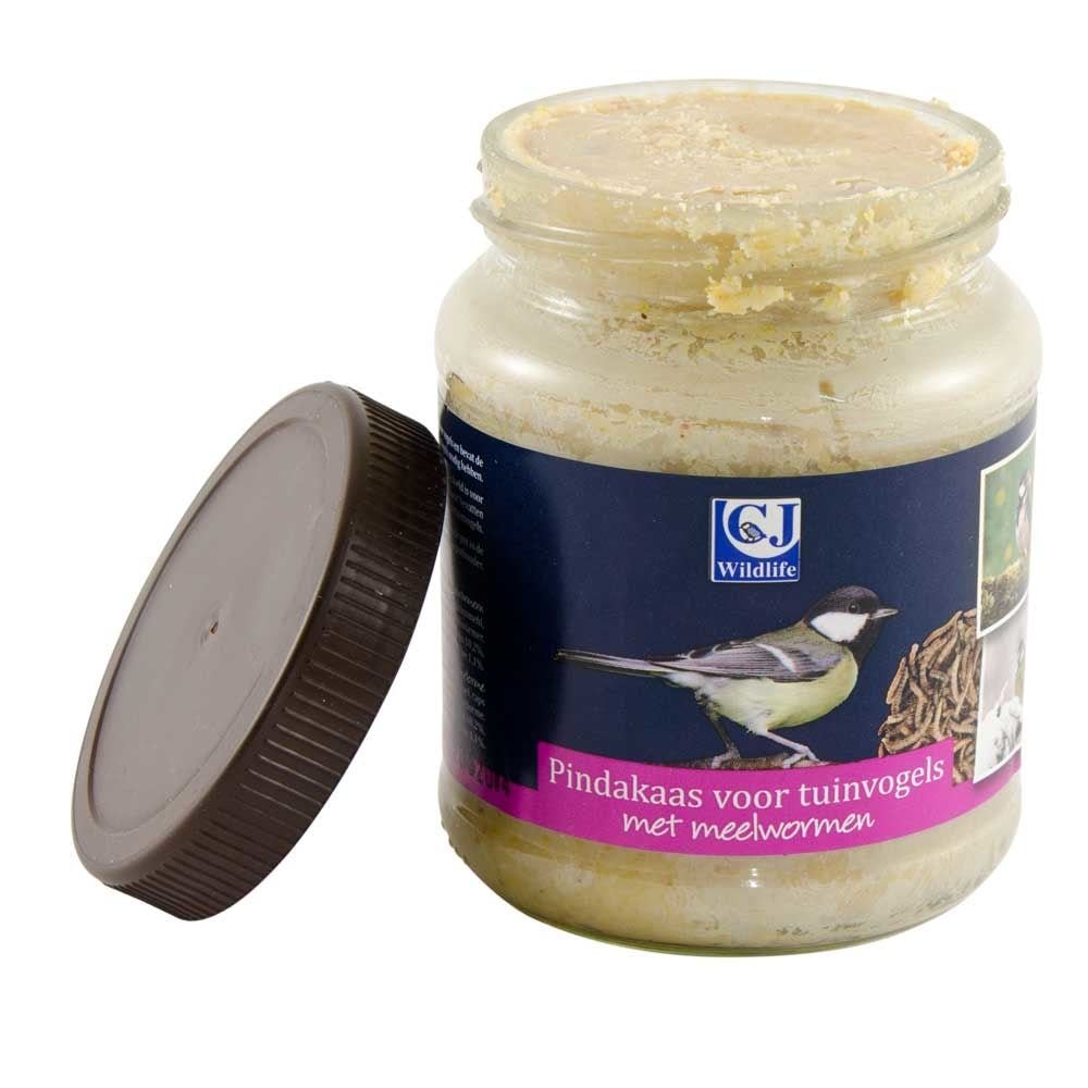 Vogelpindakaas met meelwormen