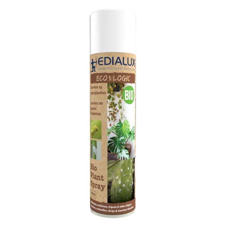 Een ecologische insectenspray voor kamerplanten, balkonplanten en sierplanten, effectief tegen bladluizen, rupsen, witte vliegen en meer.