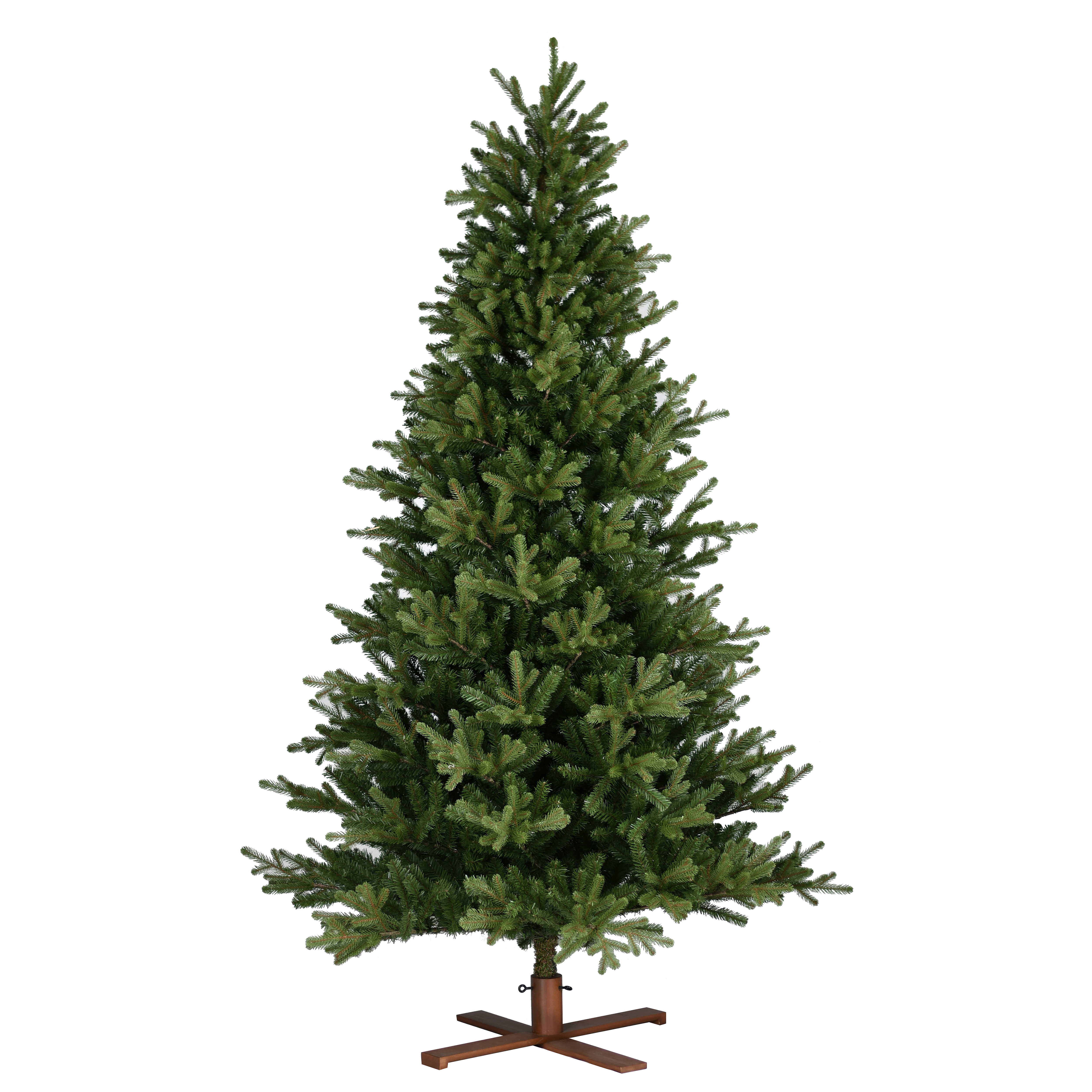 Vermont 213cm – Scandinavische kunstkerstboom met luxe houten voet