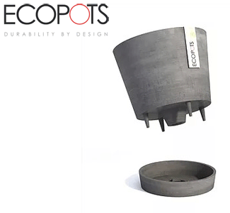 ECOPOTS Venice Bloempot met drainage voor buiten Bluestone 30cm