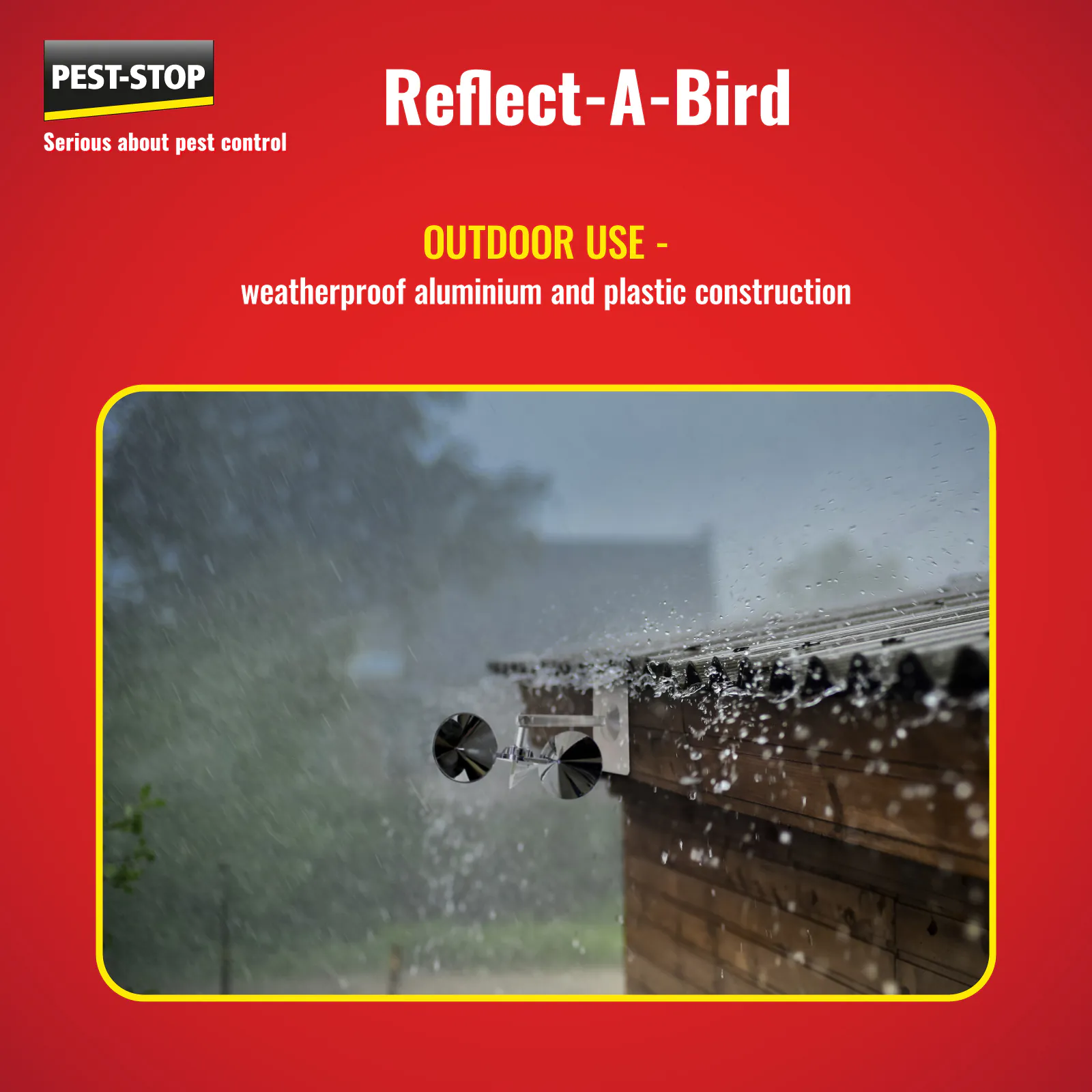 Vogelverschrikker om duiven, kraaien ea vogels te verjagen | Reflect-a-Bird® 🕊️