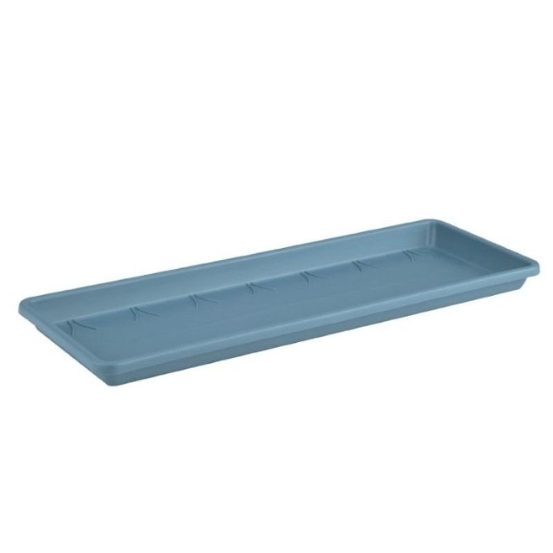Bescherm uw terras en geef uw planten de juiste hoeveelheid water met deze blauwe Elho Barcelona balkonbak schotel (50cm).