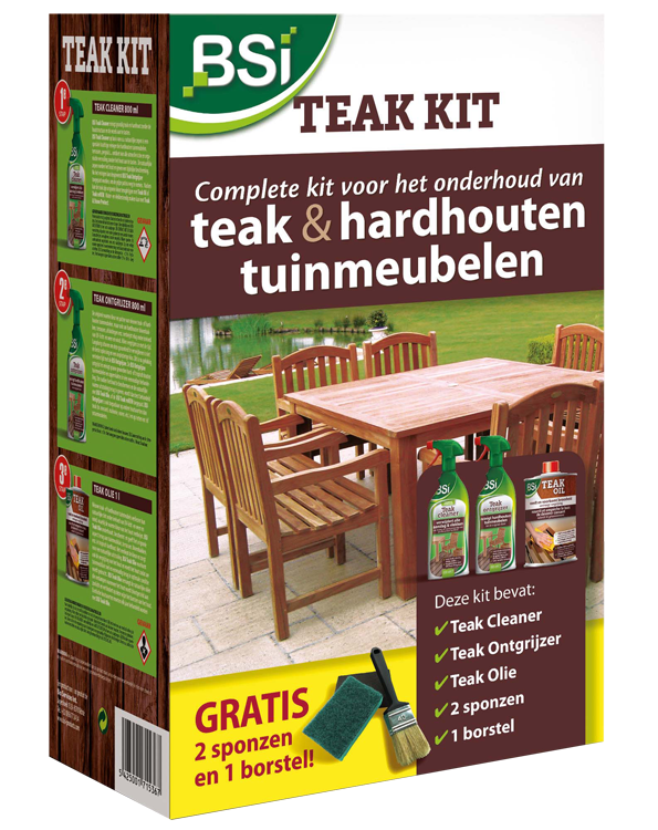 Behandelen teak meubelen pakket met teakolie