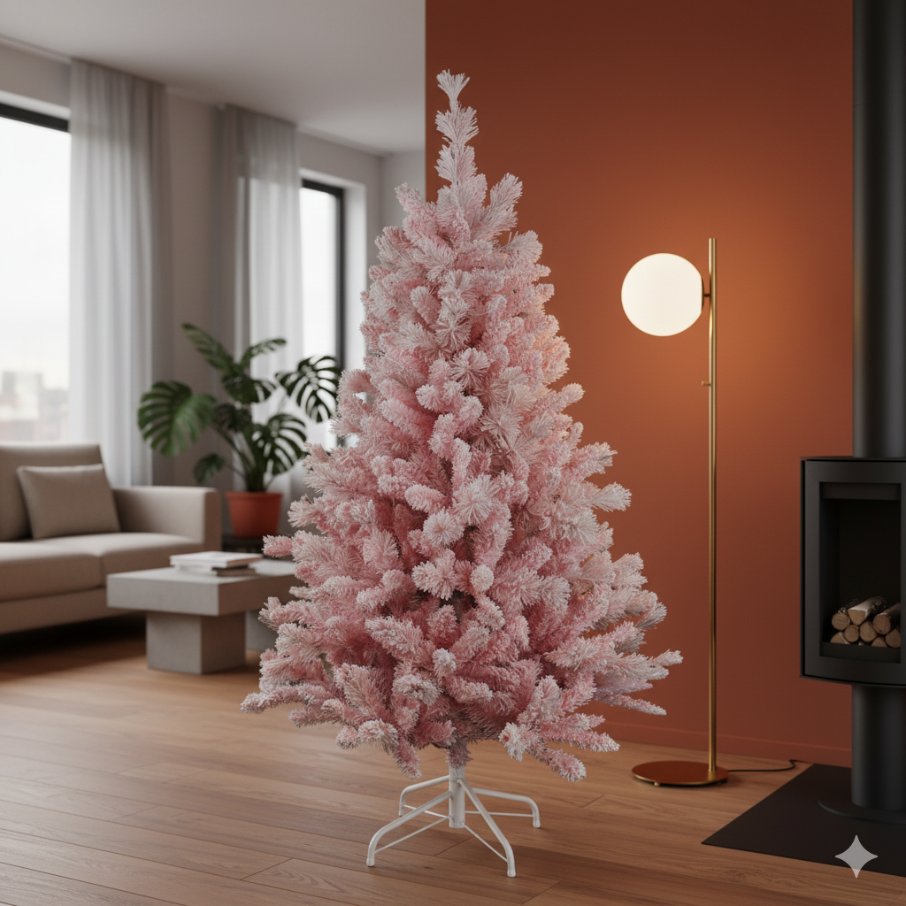 Roze Kunstkerstboom Pinky snow 150 cm