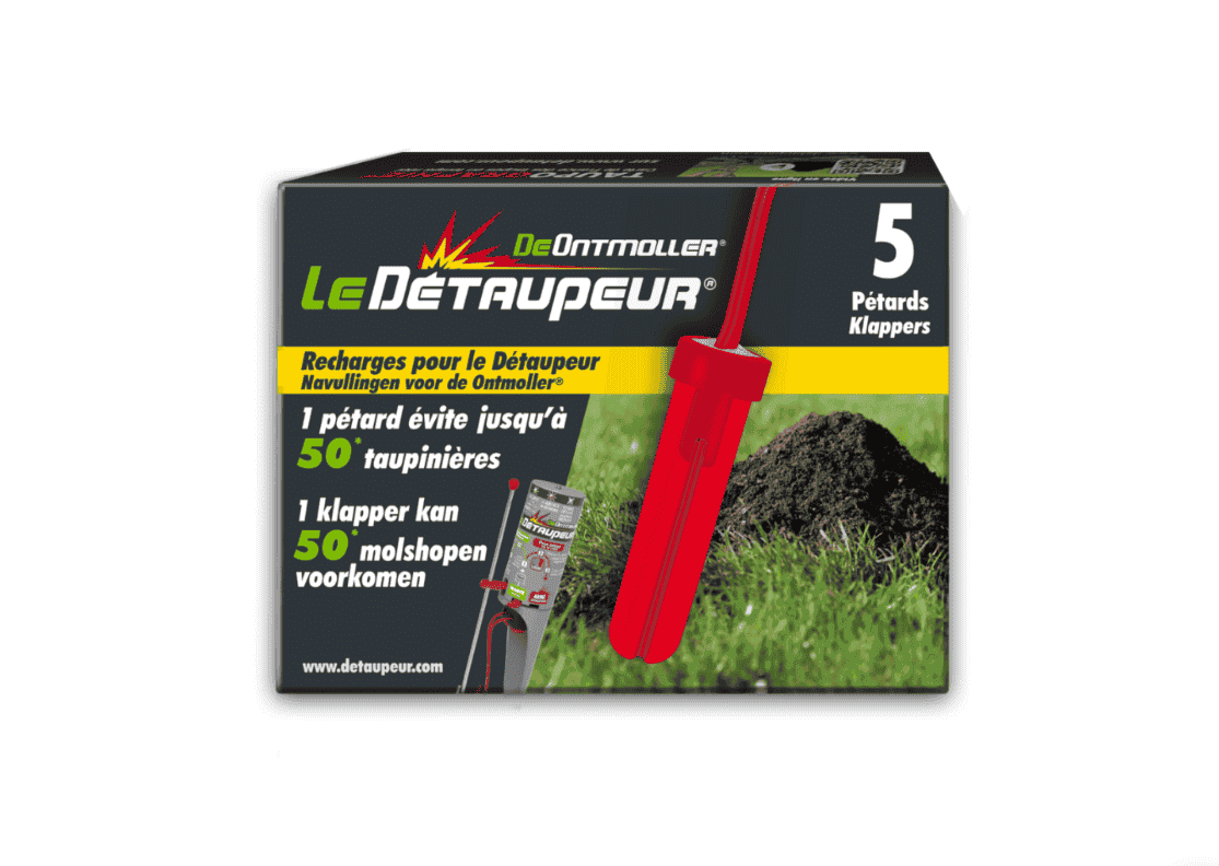 Le Détaupeur navullingen (10+2 gratis): Klappers voor de Le Détaupeur mollenverjager, effectief tegen mollenoverlast in de tuin.