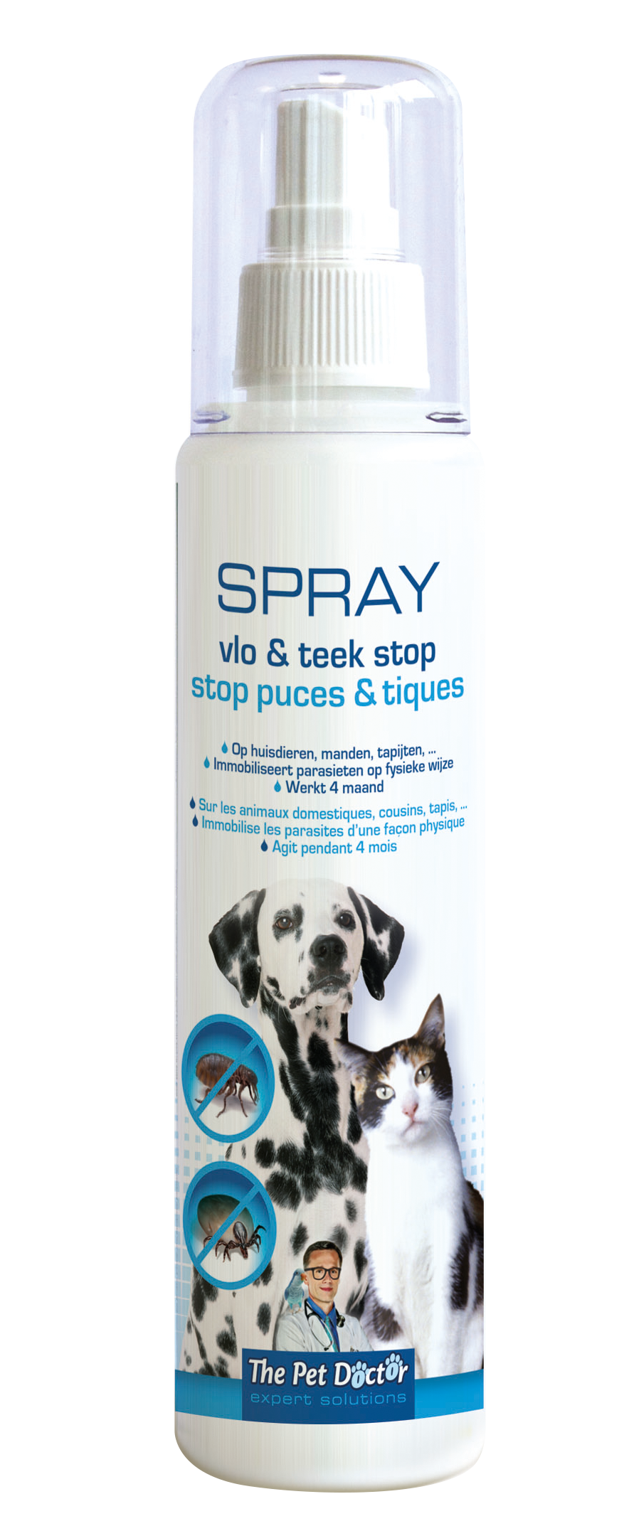 Vlooien en tekenspray voor honden en katten 200ml