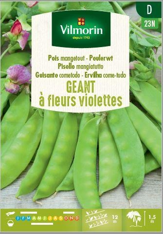 Vilmorin zaden Hoge Peulerwt Géant ą fleur violettes