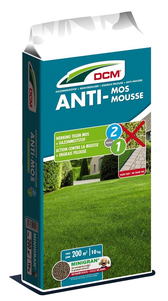 DCM Gazonmeststof met Anti-Mos 200m²