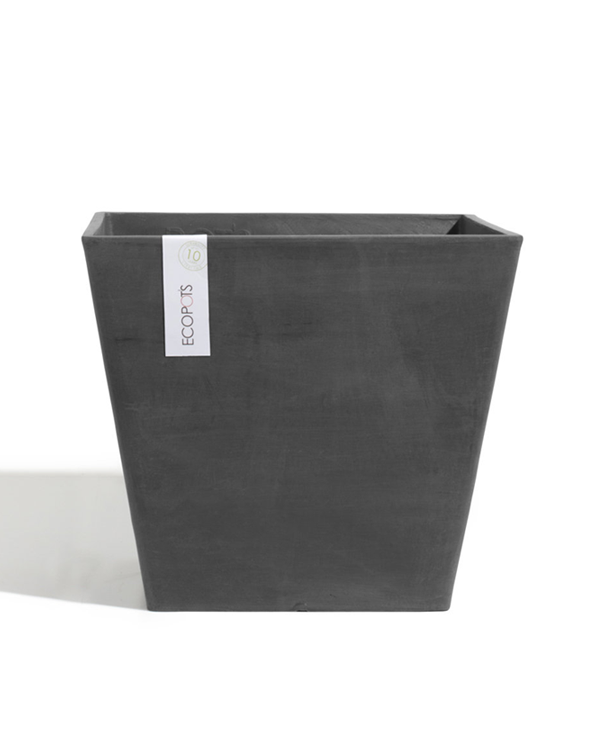 ECOPOTS Rotterdam Vierkant Dark Grey 30cm