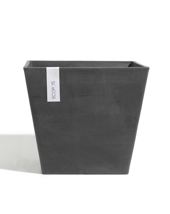 ECOPOTS Rotterdam Vierkant Dark Grey 30cm | VIL7400530A