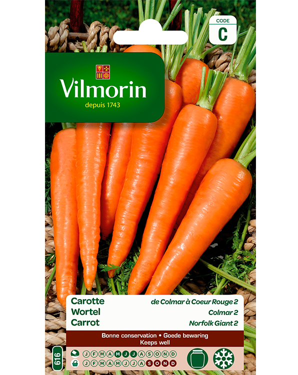 Vilmorin Wortel zaden Colmar 2 6g