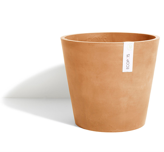 Ecopot's Amsterdam Rond Taps Terracotta 20x18cm