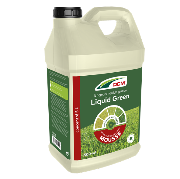 DCM gazonmeststof Liquid Green 5L:  voor een gezond gazon zonder mos | 500m²🌿
