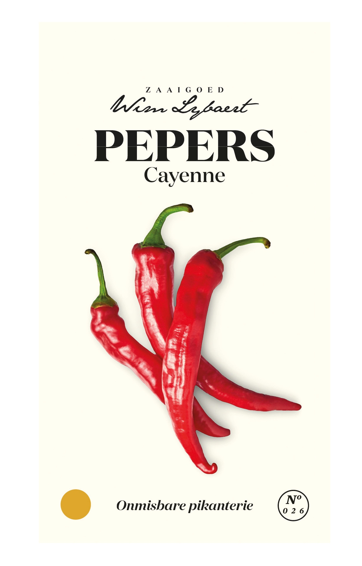Wim Lybaert zaden Peper Cayenne