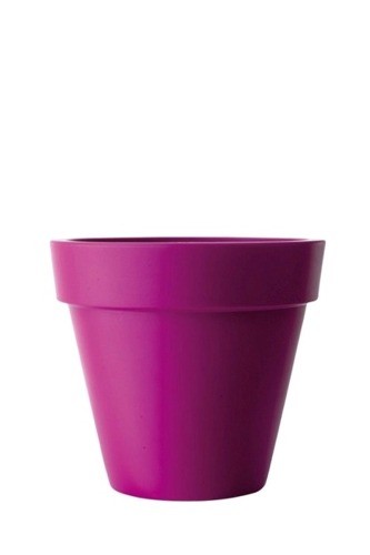 Elho Pure Round Ø 40 cm in fuchsia - stijlvolle, lichtgewicht bloempot van duurzaam kunststof voor binnen en buiten.