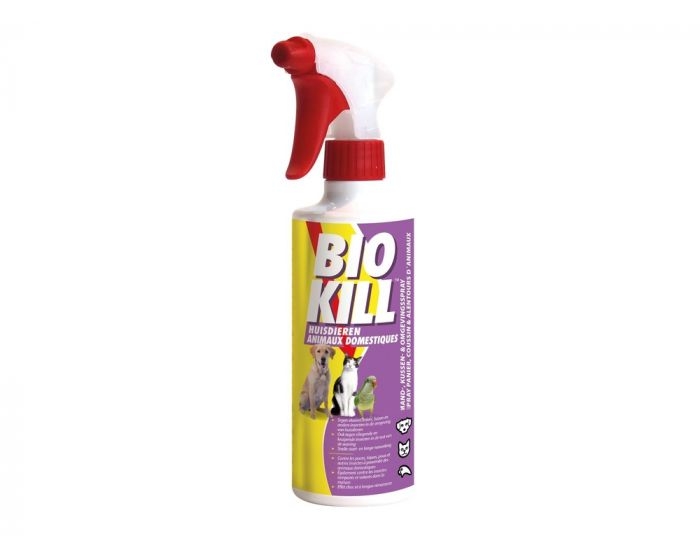 Vlooien teken of luizen bij kat en hond ? Omgevingsspray mand en kussen BSI Bio Kill Huisdieren