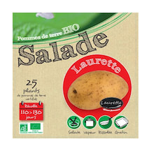 Biologische Pootaardappel Laurette (25 stuks) | Smaakvolle Vastkokende Aardappel | Online-tuincentrum.be Biologische pootaardappelen Laurette: Vastkokende aardappelen met een heerlijke romige notensmaak, perfect voor salades, stomen, bakken en koken.