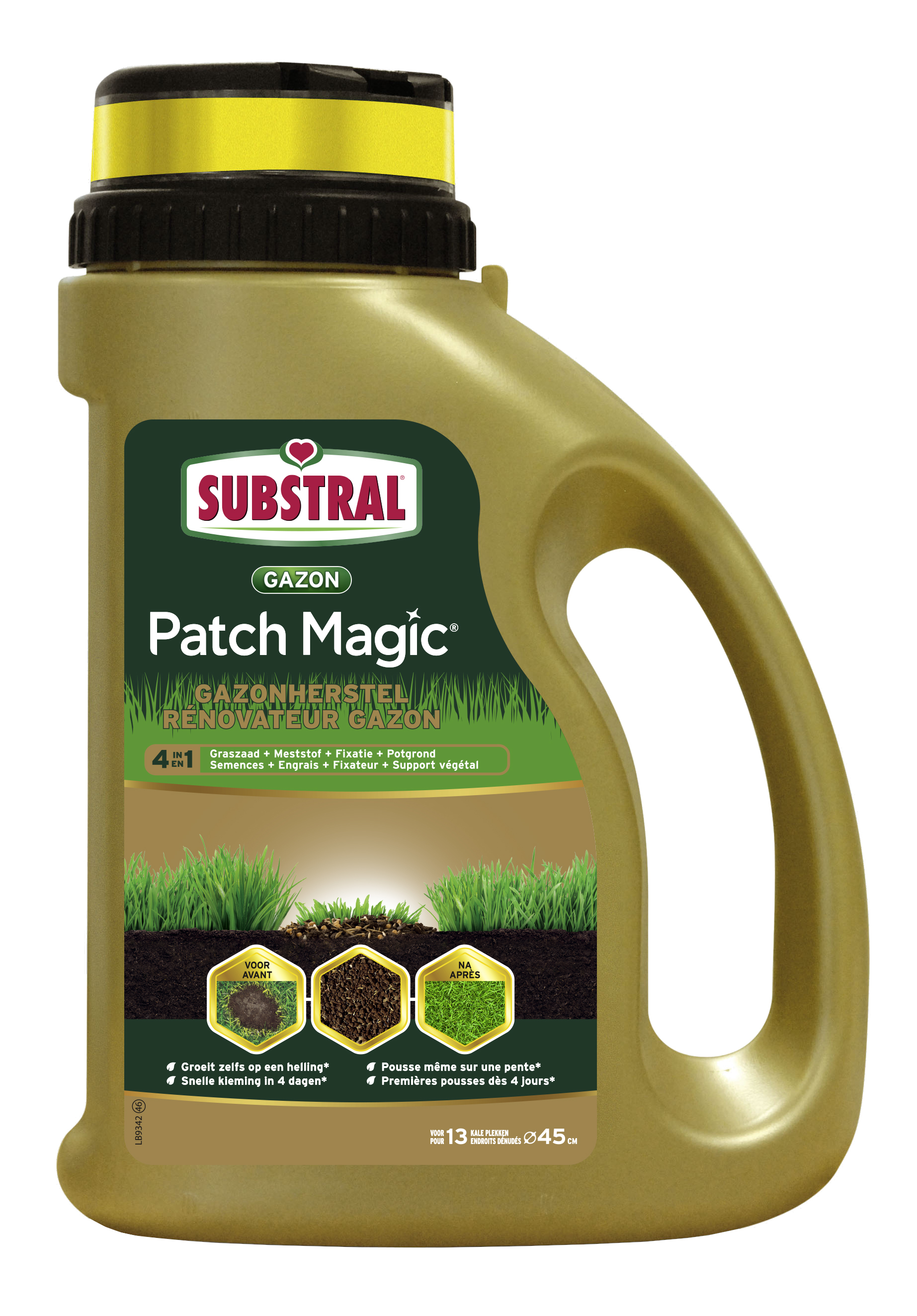Graszaden Substral Patch Magic Gazonherstel 4 in 1  1Kg Graszaden Substral Patch Magic Gazonherstel 4 in 1  1Kg