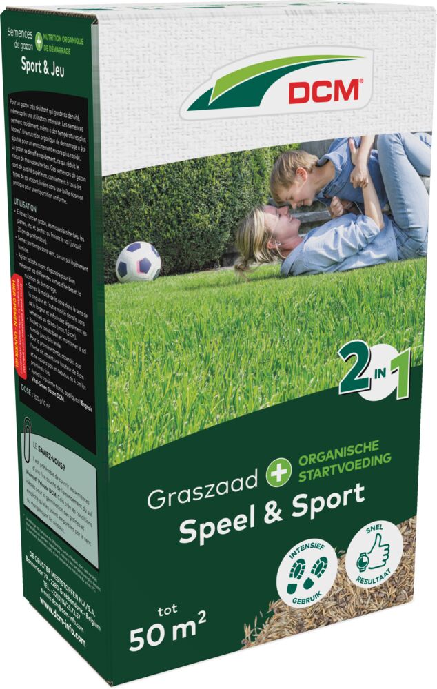 DCM Activo Plus graszaad speel en sport 50m²