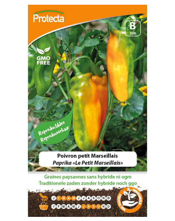 Zaadvaste Paprika Zaden "Le Petit Marseillais"