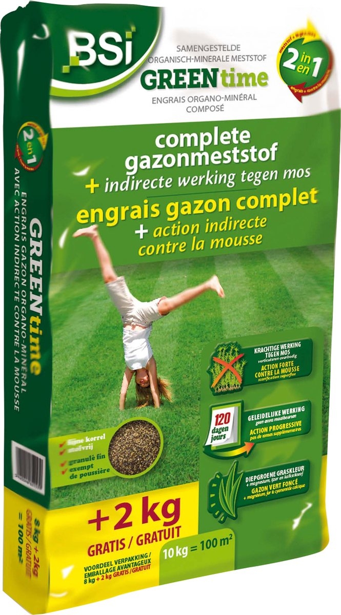 Gazonmeststof met kalkcyanamide 100m²