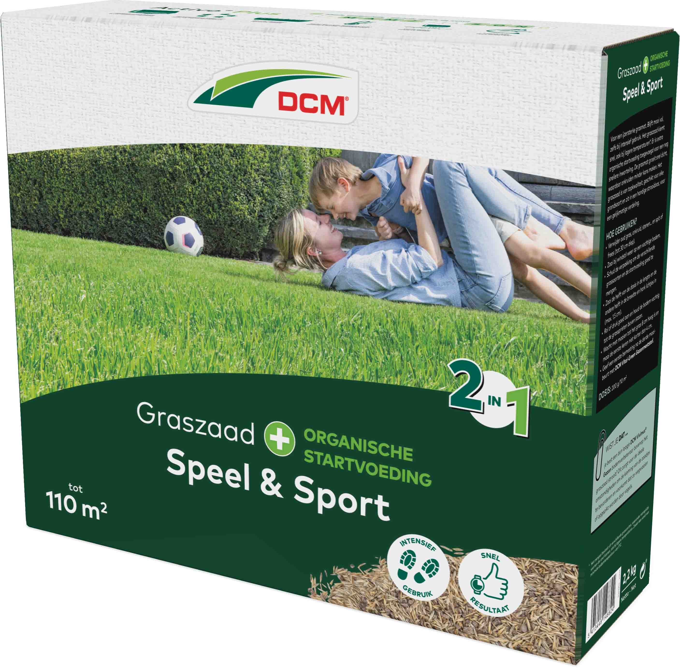 DCM Activo Plus graszaad speel en sport 110m²