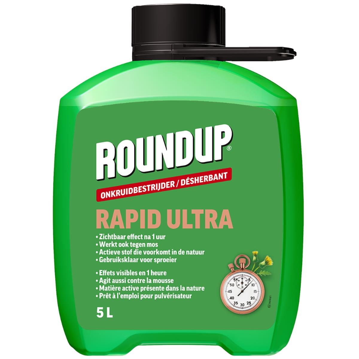 Roundup Onkruidverdelger met azijnzuur 5L | Rapid Ultra