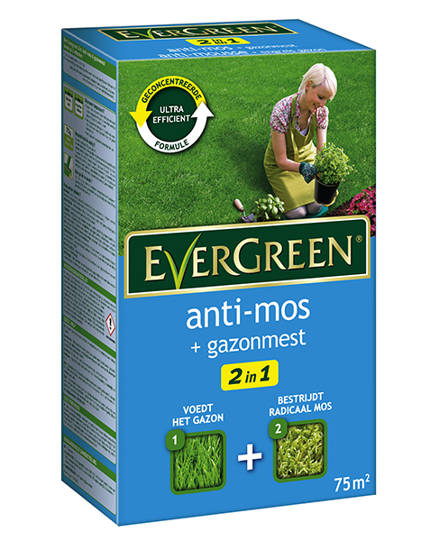 Evergreen 2 in 1 Anti-mos + Gazonmest 75m²