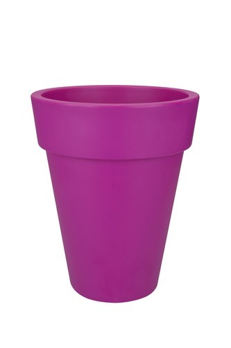 Elho Pure Round High Ø 35 cm in fuchsia - duurzame, lichtgewicht bloempot van kunststof voor binnen en buiten.