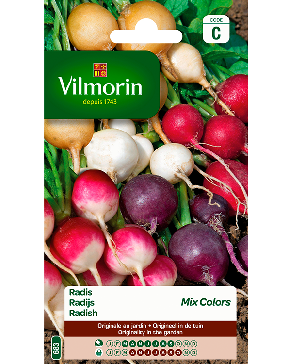 Vilmorin Zaden Radijs Mix Colors 4g