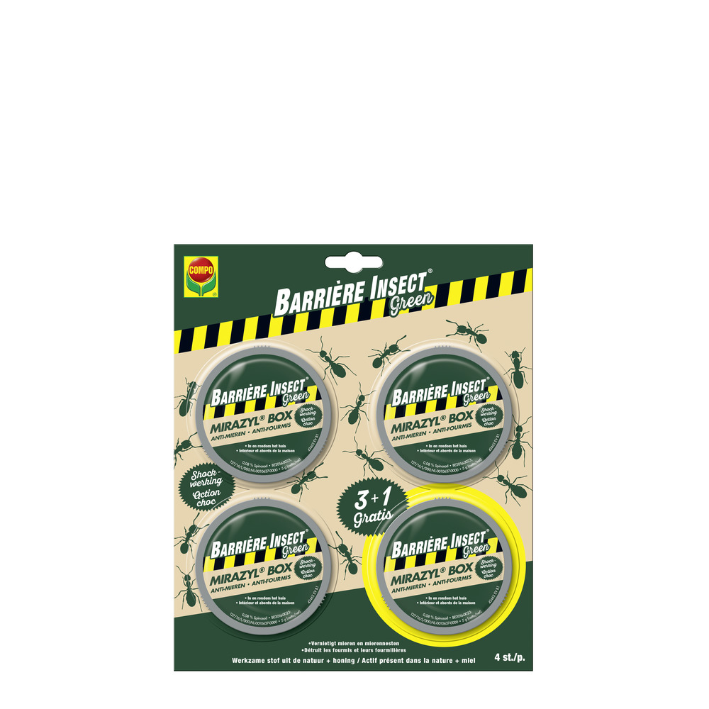Compo mierenlokdoosjes Mirazyl 3+1 GRATIS